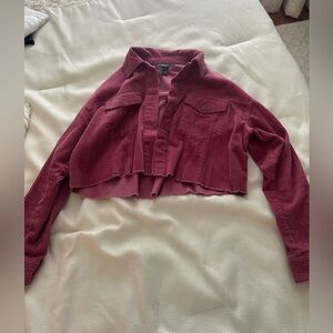 Forever 21 Curduroy Cropped Jacket Size Small